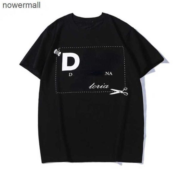 

letter d dolcly print gabbanaly g street fashion dg sleeve designer cotton t short shirt mens fashion hip-hop simple pullover tshirt women t, White;black