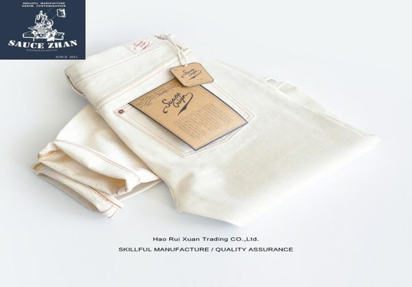 

sauce origin raw denim selvedge taper men embryo color point white men039s jeans 2011112478499, Blue
