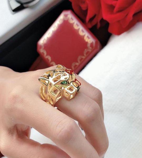 

explosive ring neutral leopard head ring trend highend sell well powerful mechanical leopard ring animal copper material neutra7942352, Golden;silver