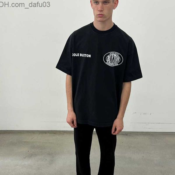 

men's t-shirts men women casual lovers green gray white black tee 2023 new style classic slogan printed cole buxton t-shirt with tags z