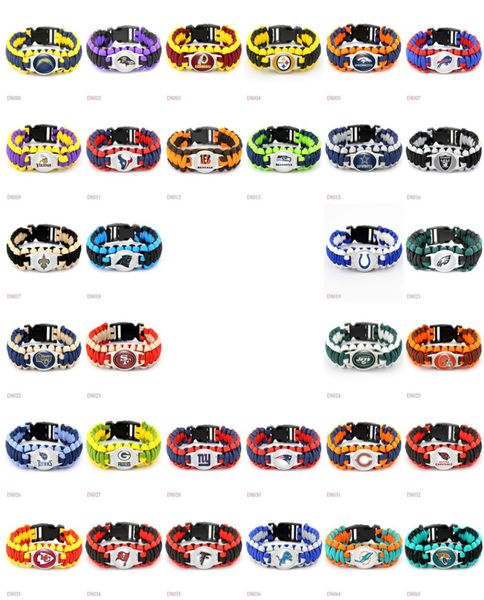 

us football charms bracelet handwoven rope sports football series for women men gift party jewelry accessory4754422, Golden;silver