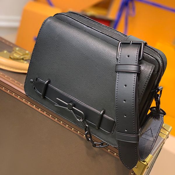

steamer messenger bag designer men's crossbody bag genuine leather flap bag 23.5cm man shoulder bag delicate knockoff super_bagss with