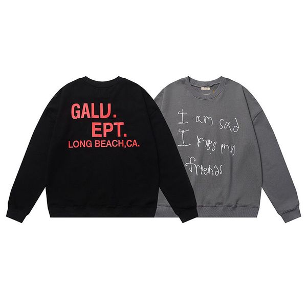 

mens designer letter print shirt 2023 mens hoodies streetwear round neck loose male sweatshirt wholesale luxury brand cotton sweatshirt asia, Black