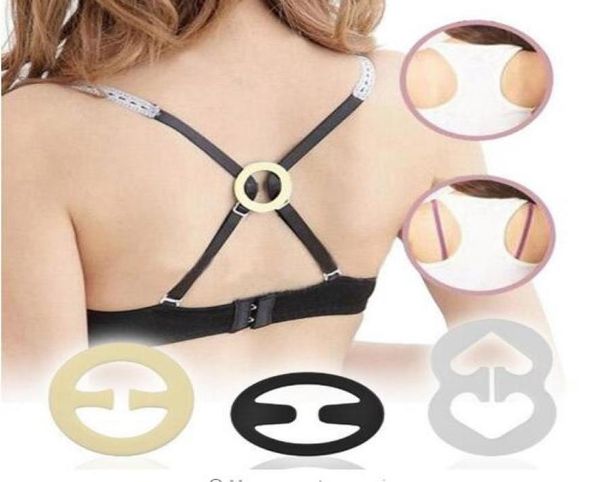 

fashion wedding bra straps bra clip buckles shadowshaped buckle conceal clear cleavage bra extender holders accessories2100pcslo7338461, Black;white