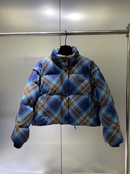 

autumn and winter women's plaid short down jacket, yarn-dyed fabric, sleeve removable second change vest, high filling volume, warm and, Black