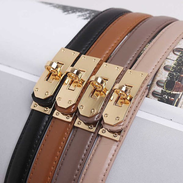 

belts for women designerwomen's decoration with skirt sweater coat simple and versatile black thin belt leather waist cover, Black;brown