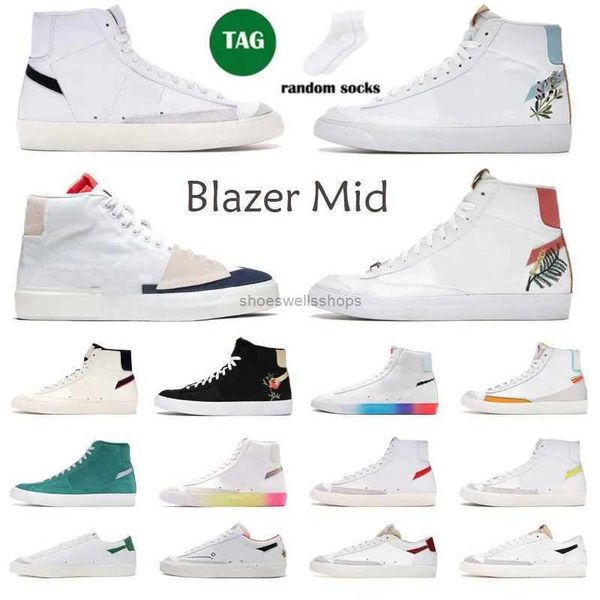 

running shoes blazer mid 77 men women vintage low sports sneakers white black indigo blue leather trainers