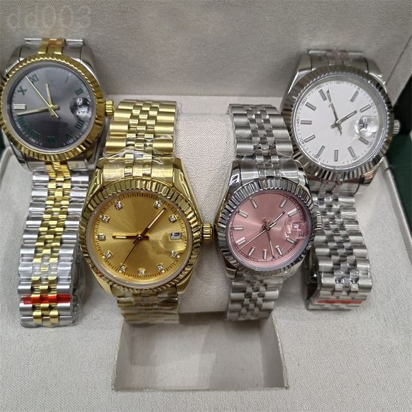 

wimbledon diamond watch 126334 mens watch 28/31 904l 36/41mm datejust quartz montre de luxe sapphire stainless strap designer watch luminous, Slivery;brown