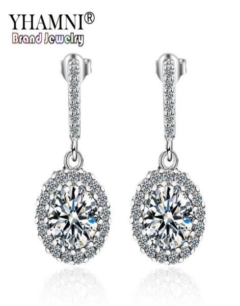

yhamni fashion 925 sterling silver for women studs earrings luxury cubic zirconia jewelry girl gift whole led427518443929002, Golden