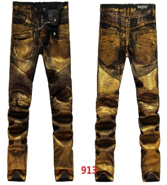 

blm913 gold 2017 new style summer men039s slim jeans pants 28389784902, Blue