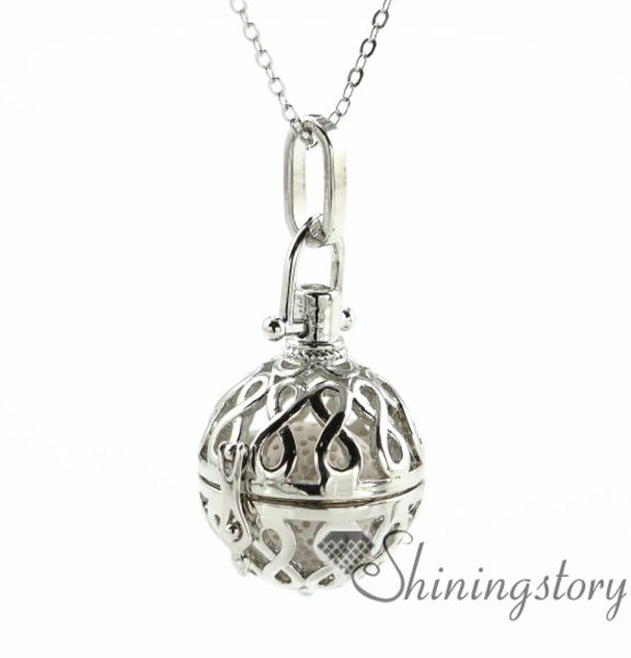

8 openwork essential oil necklace aromatherapy jewelry whole jewelry lockets aromatherapy pendant lava volcanic stone metal1887499, Silver