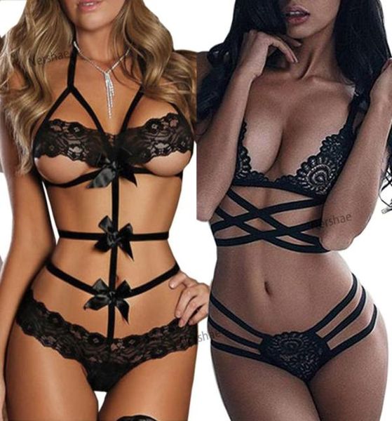 

lingerie woman erotic underwear babydoll sleepwear teddy sexi lenceria porno costumes lace lingerie set exotic apparel7417633, Black;white