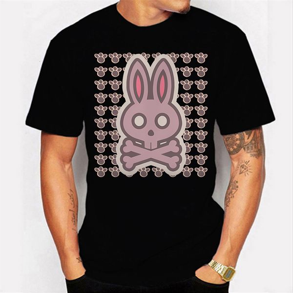 

mens tshirts crossbones bunny paws t shirt for men hip hop streetwear funny tshirt cotton harajuku tee male clothes 230710, White;black
