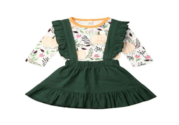 

halloween newborn baby girls outfits pumpkin tshirttutu skirt clothes festival overalls set4306882, White