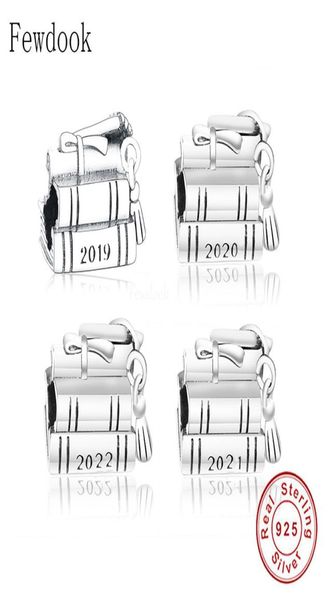 

fit original charm bracelet 925 sterling silver tassel scroll book graduation mortarboard beads for making berloque 20229942781, Black