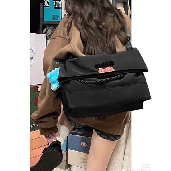 

bag tote dark canvas nylon high capacity women's new bag small and versatile crossbody bag