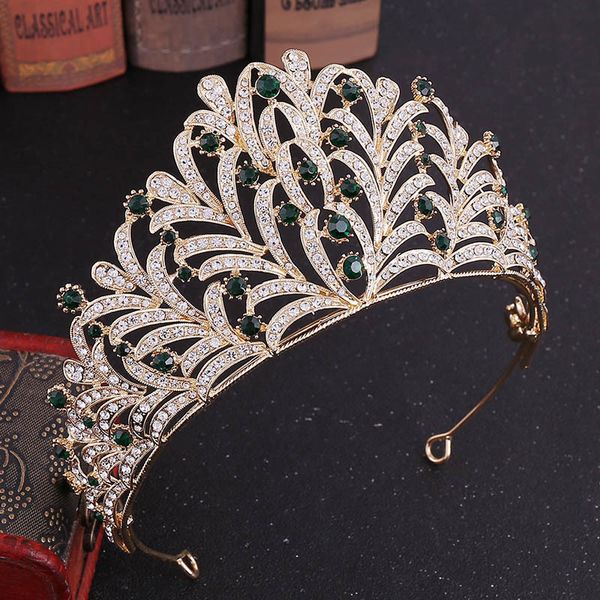 

wedding hair jewelry luxury crown accessories bridal tiaras leaf hairbands party girls diadem shiny charm noiva 230710, Slivery;golden