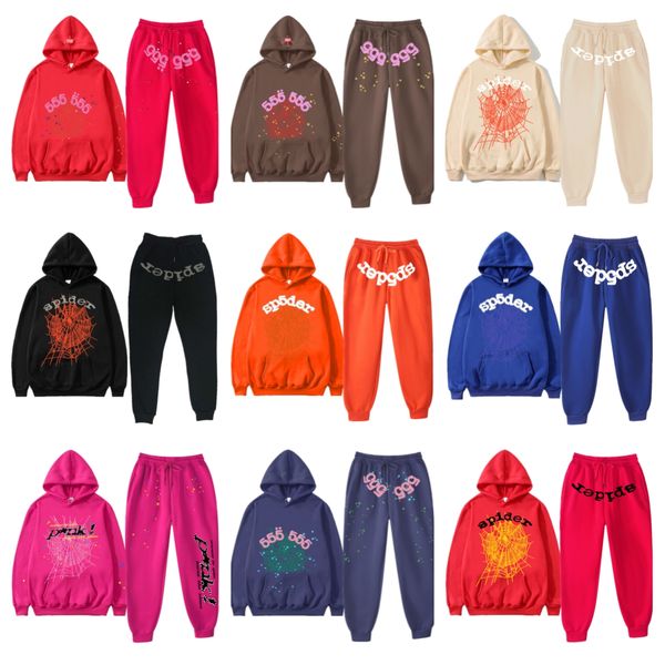 

spider web hoodie set men's hoodies sweatshirts puff print sp5der hoodie men women spider web sweatshirts pullover sp5der hoodies young, Black