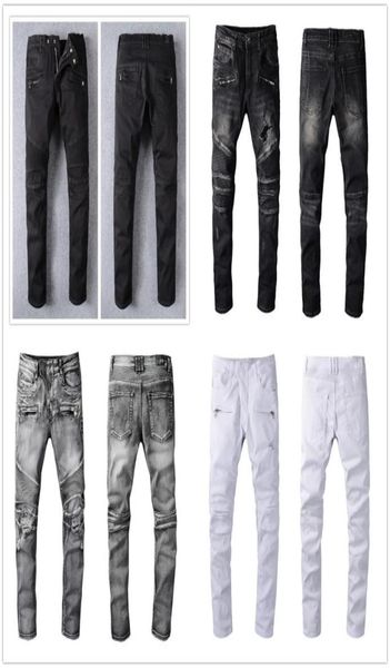 

2021 mens fashion skinny straight slim ripped jean elastic casual motorcycle biker stretch denim trouser classic 1091 pants jeans 9929847, Blue
