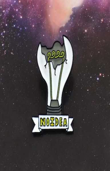 

broken light bulb filament brooch personality creative interesting decoration special cartoon lapel denim quotnoideaquot pins 8588128, Gray