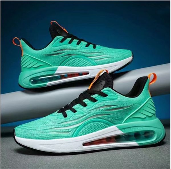 

fashion flying woven fishline air cushion shoes casual shoes summer new men's sports shoes mesh tide shoes men's shoes, Black