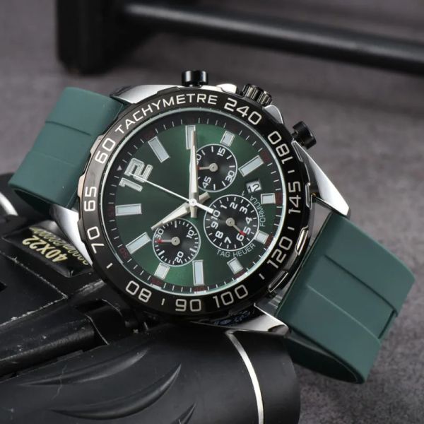 

mens classic watches 40mm dial master quartz watch sapphire watch model folding luxury wristwatch, Slivery;brown