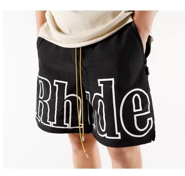 

designer men039s shorts loose letter reflective capris hip hop casual couple mens sports pants women fashion street brand8147560, White;black