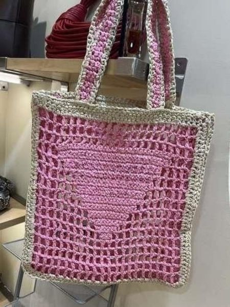 

designer bag shoulder bag beach fashion mesh hollow woven shopping bags for summe