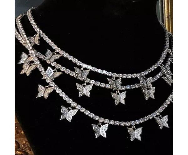 

european and american crossborder jewelry personalized singlelayer threedimensional welding rhinestone necklace temperament d2835027, Silver