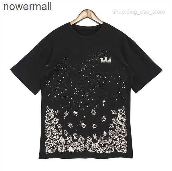 

short shirt men's t-shirts summer quality designer men print amirly letter loose tee crewneck graffiti tees hip t hop 3 3w56, White;black