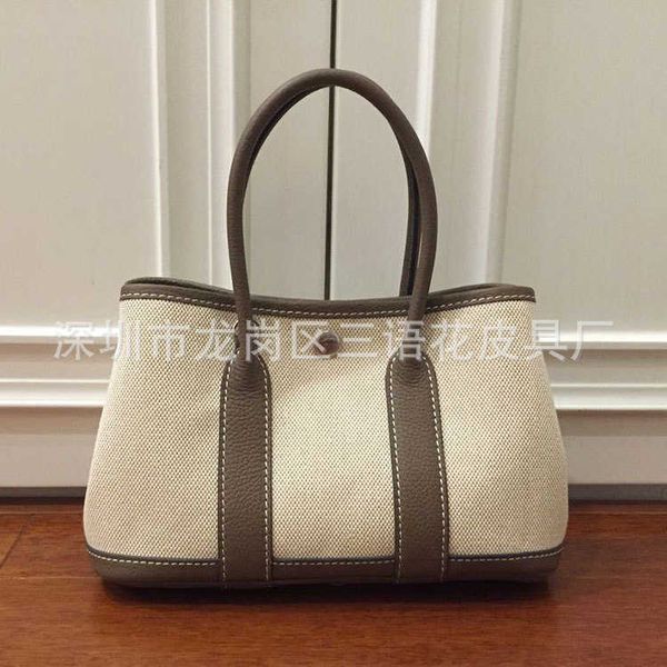 

garden party bags designer first korean casual floor cowhide garden party women's bag one shoulder cross body canvas medium size 30cm 2