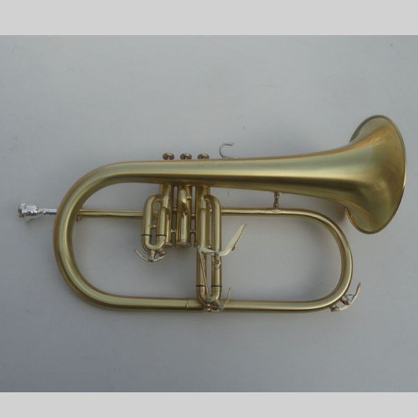 

flugelhorn bb b flat flugelhorn brass instrument with hard case, mouthpiece, cloth and gloves