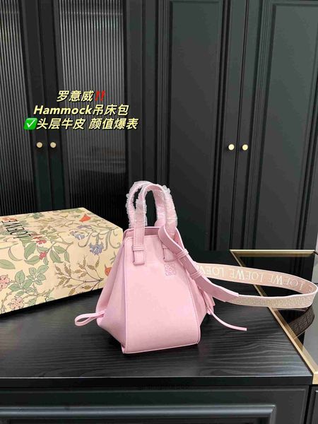 

hammock designer bags purse crossbody loewc series girl bags leather bag lady bucket shoulder high-end designer wing portable totes handbags
