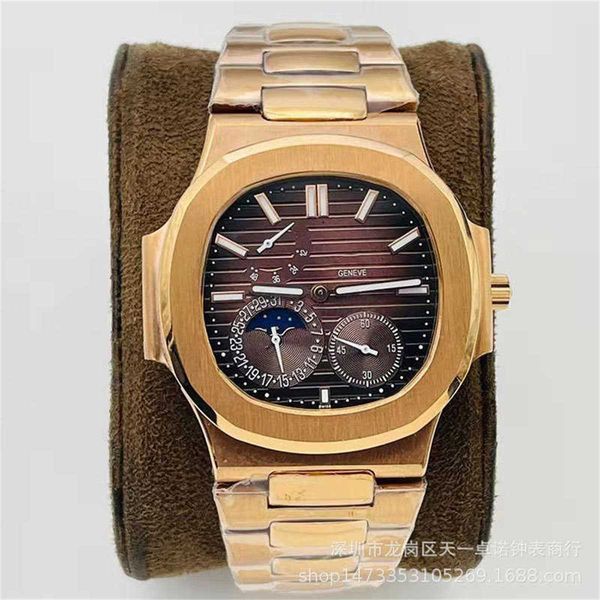 

diamond p classical a sport t luxury e elegant k 40mm super thin wrist watches 5712 5724 3k zf cal.240 iced out watch for men & women zv1r 1, Slivery;brown