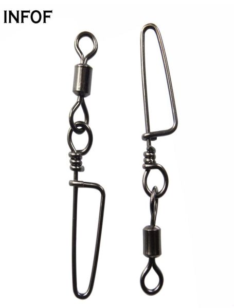 

infof brand 500pcslot f2023 rolling swivel with coastlock snap fishing tackle fishing connector giratorios pesca emerillon peche9824426