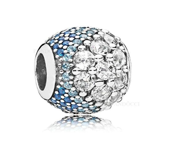 

genuine 925 sterling silver blue enchanted pave clear crystal beads fit brand charm original bracelet diy jewelry8246984, Black