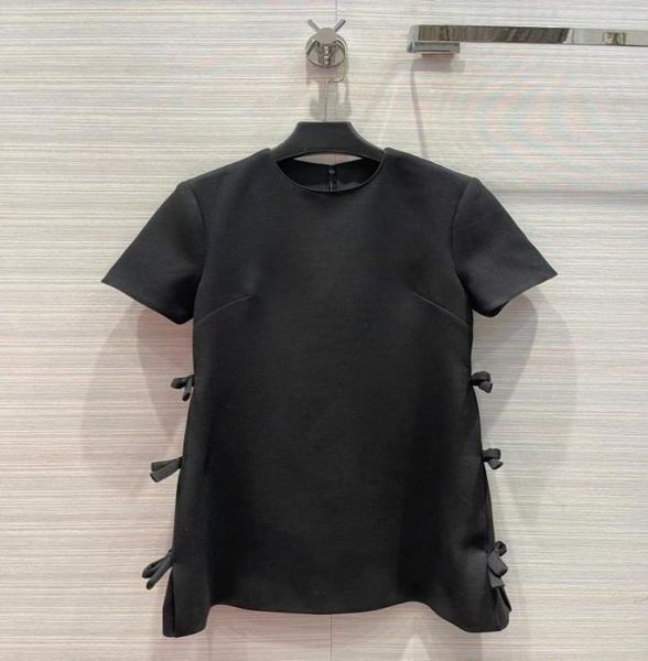 

milan runway dresses 2022 autumn short sleeve panelled women039s designer sundress brand same style dress 1005252218116, Black