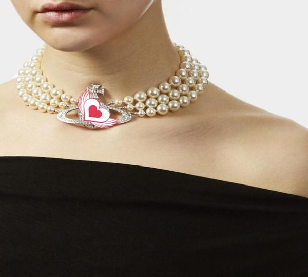 

selling planetary heavy industries threelayer pearl necklace female full diamond satellite clavicle chain retro necklace brid4083624, Silver