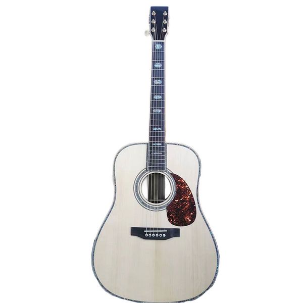 

2023 41 "d barrel all solid wood woodblock finger all abalone shell mosaic acoustic acoustic guitar