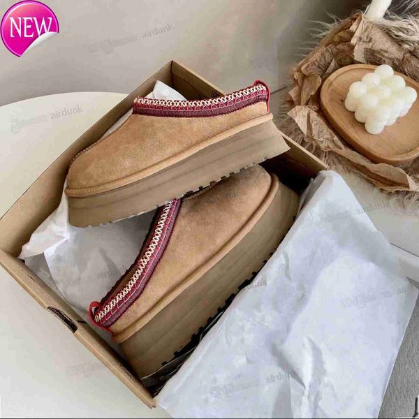 

slippers womens tazz fur slides classic ultra mini platform boot tasman slip-on les petites suede wool blend comfor, Black