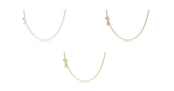 

higt quality 925 sterling silver signature circle pendant necklace fit charm & beads disc 18k rose gold chain for women jewerly2798263