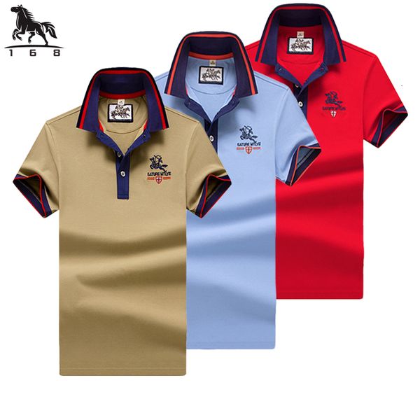 

men's polos polo shirt men summer cotton men's short sleeve solid color embroidery youth business casual polo shirt 861 230710, White;black