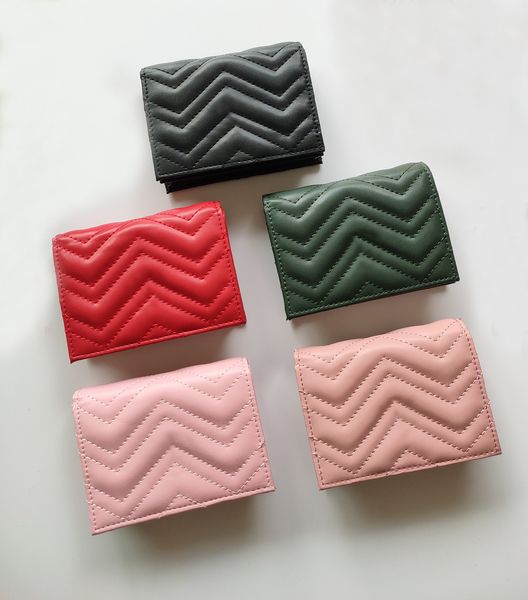 

luxury designer wallets women marmont coin purse fashion ophidia card holder high-quality golden metal letter mark zig zag clutch ladies jac, Red;black