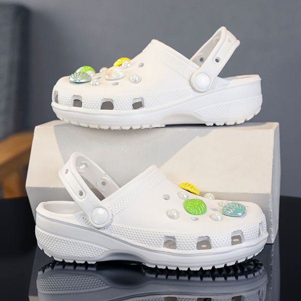 

sandals children's slippers baby mule slippers summer soft sole garden shoes children's beach sandals cave hole flap 230711, Black