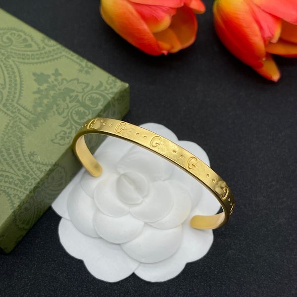 

fashion style bracelets women bangle wristband cuff chain designer letter jewelry 18k gold plated stainless steel wedding lovers gift bracel, Black