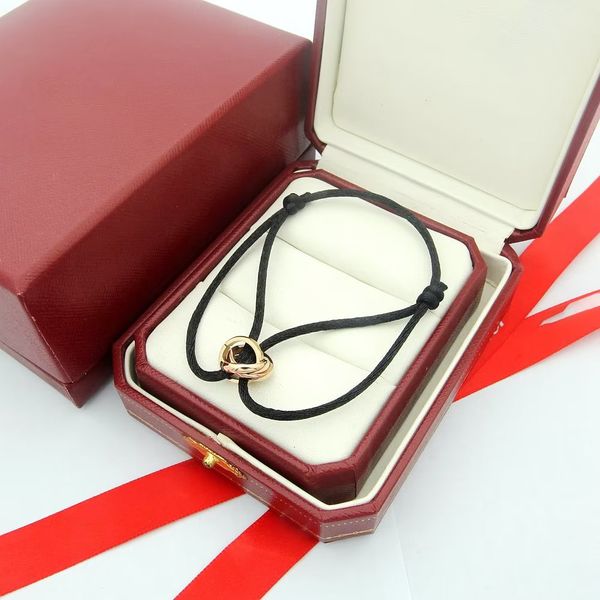 

luxury bracelet bracelet mens bracelet chain braided bracelet with adjustable red rope and black rope three-ring bracelet for couples bangle