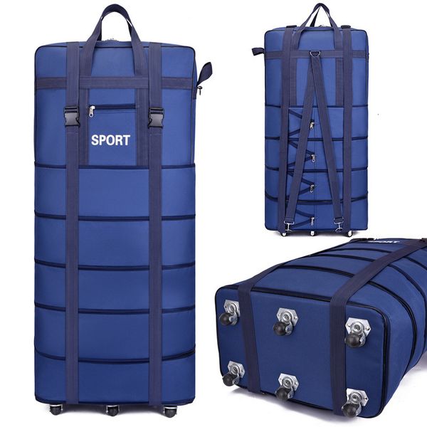 

duffel bags largecapacity 158 air checked bag universal wheel travel abroad study oxford cloth folding airplane luggage suitcase 230710