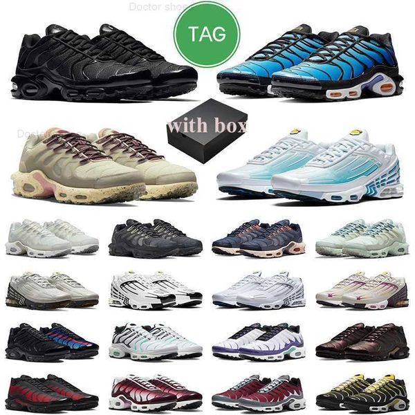 

og box tn running shoes for men women tns terrascape plus 3 triple black white laser blue unc burgundy hyper jade tropical twist mens traine