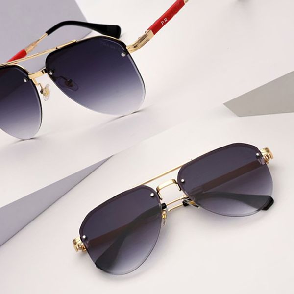 

sunglasses diamond oval frame pr ada sunglasses designer women's radiation resistant personality men's retro glasses board high gr, White;black