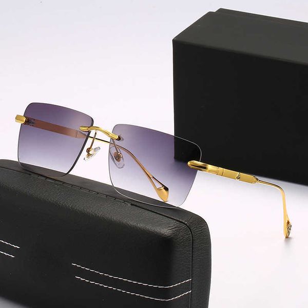 

Fashion Mercedes-Benz top sunglasses New frameless fashion trend glasses Benz Sunglasses men's and women's same optical frame can be equipped with logo box